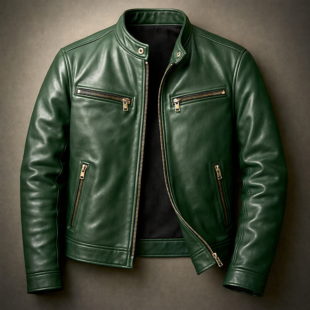 Roberto - Chaqueta de cuero vintage