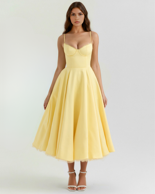 Vestido Selene Amarillo Mantequilla WESS