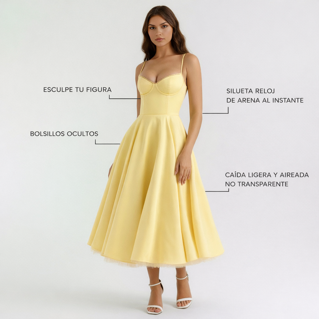 Vestido Selene Amarillo Mantequilla WESS