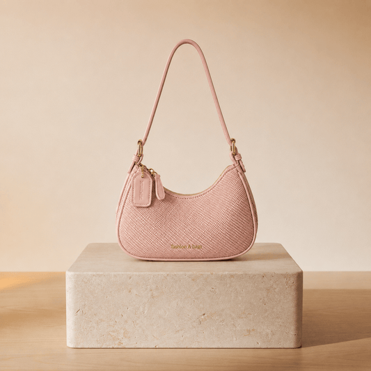 Mini Baguette Saffiano con Charm Dorado - WESS SPAIN