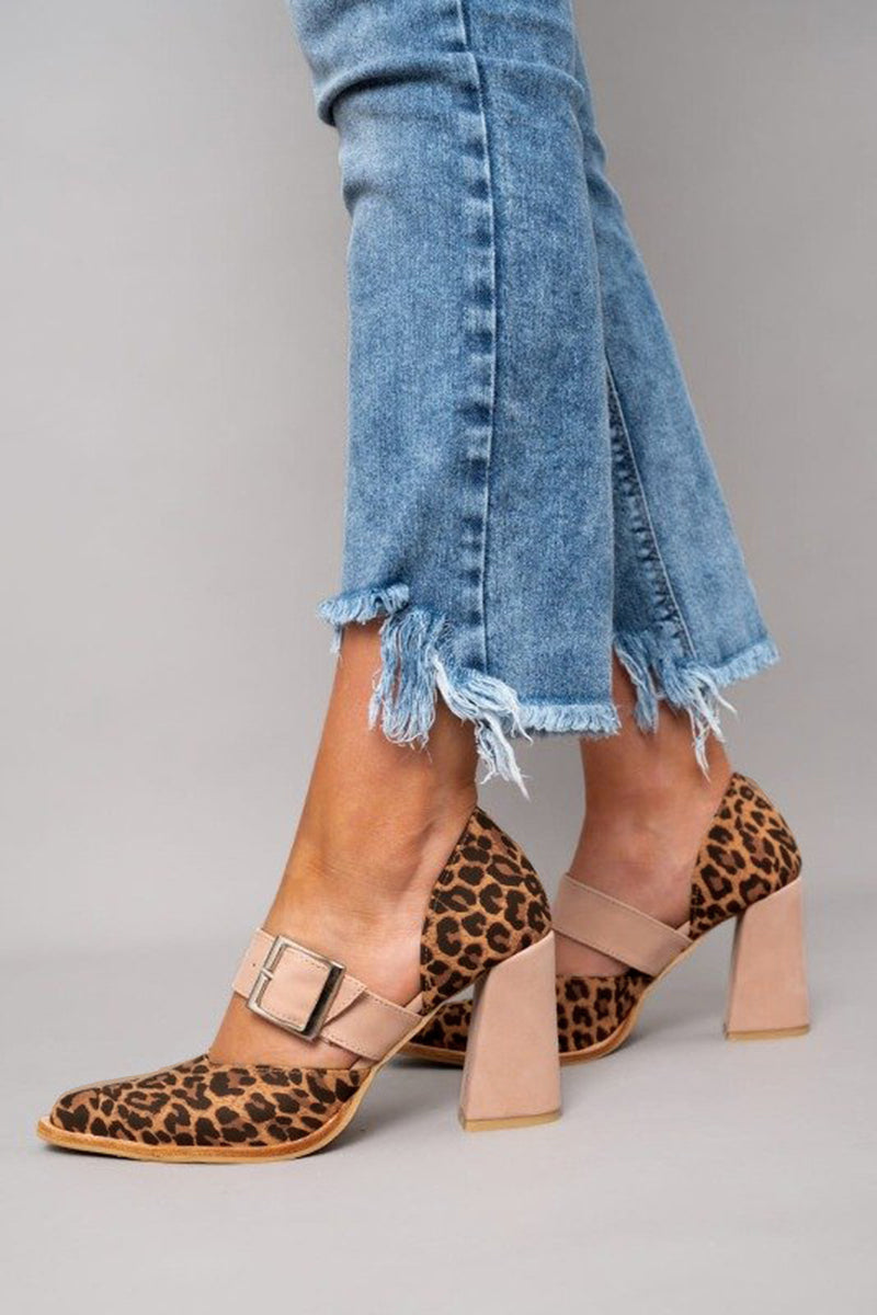 Sandalias de Gamuza Leopardo WESS