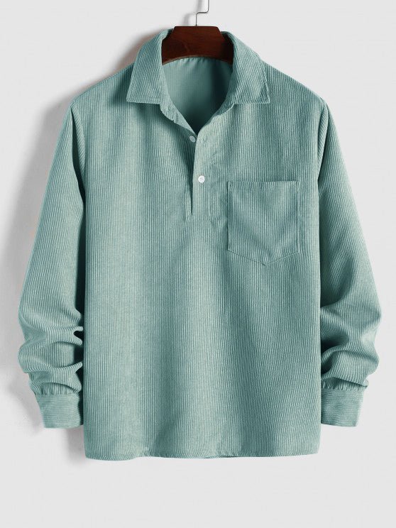 Lucas - CAMISA DE MANGA LARGA PARA HOMBRE CON MEDIO BOTÓN - WESS SPAIN