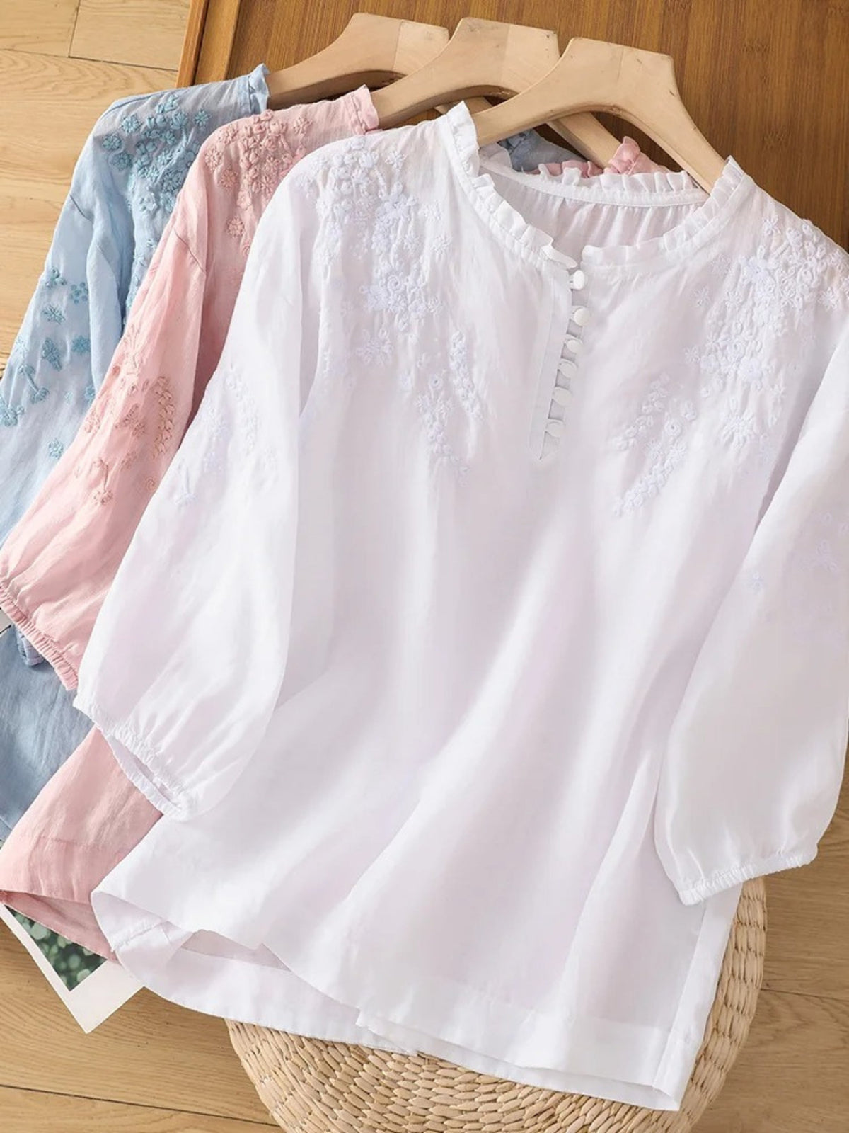 Cassiana Blusa de Algodón y Lino WESS