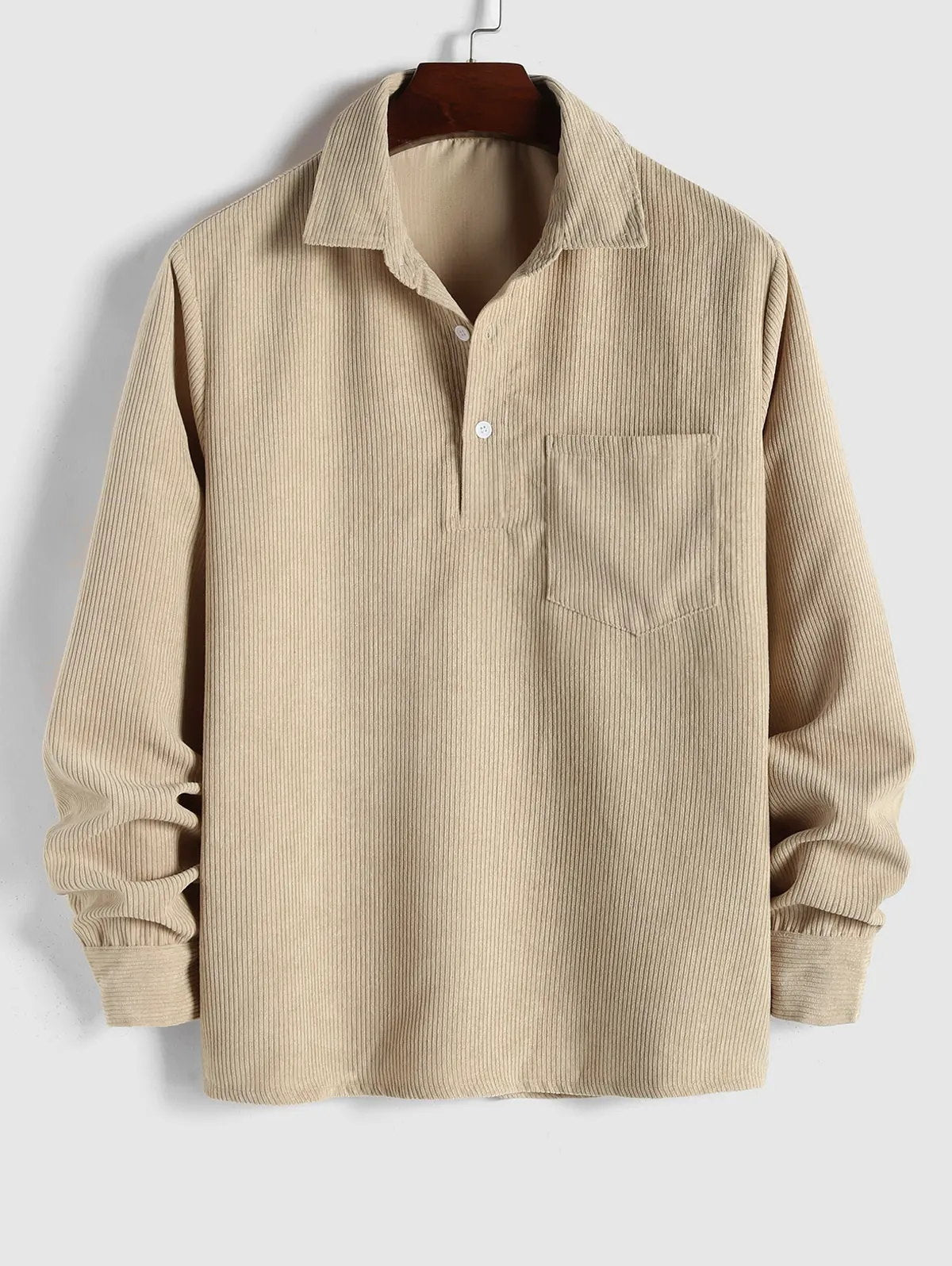Lucas - CAMISA DE MANGA LARGA PARA HOMBRE CON MEDIO BOTÓN