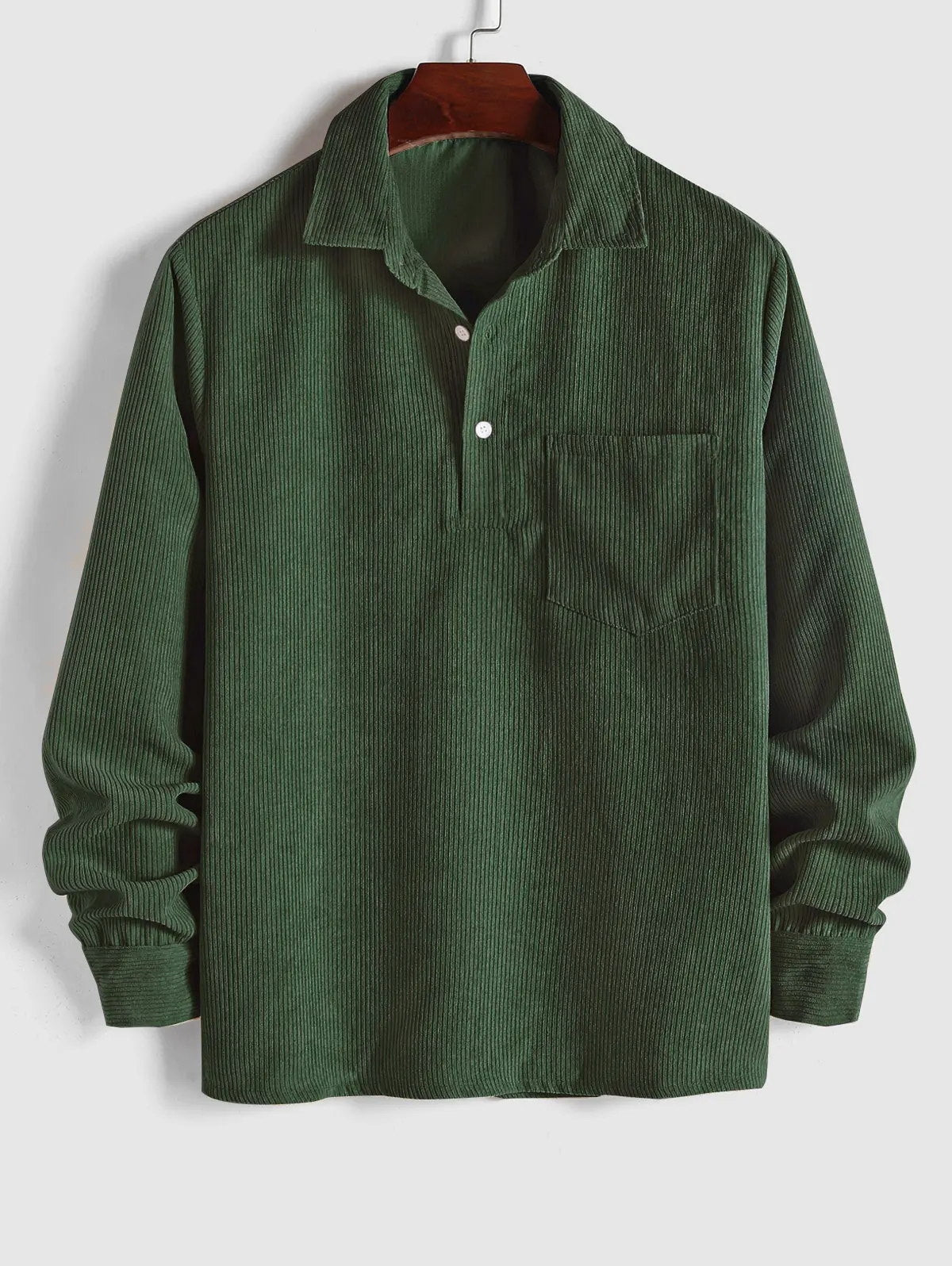 Lucas - CAMISA DE MANGA LARGA PARA HOMBRE CON MEDIO BOTÓN - WESS SPAIN