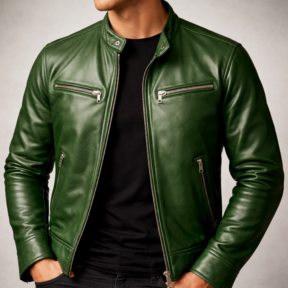 Roberto - Chaqueta de cuero vintage