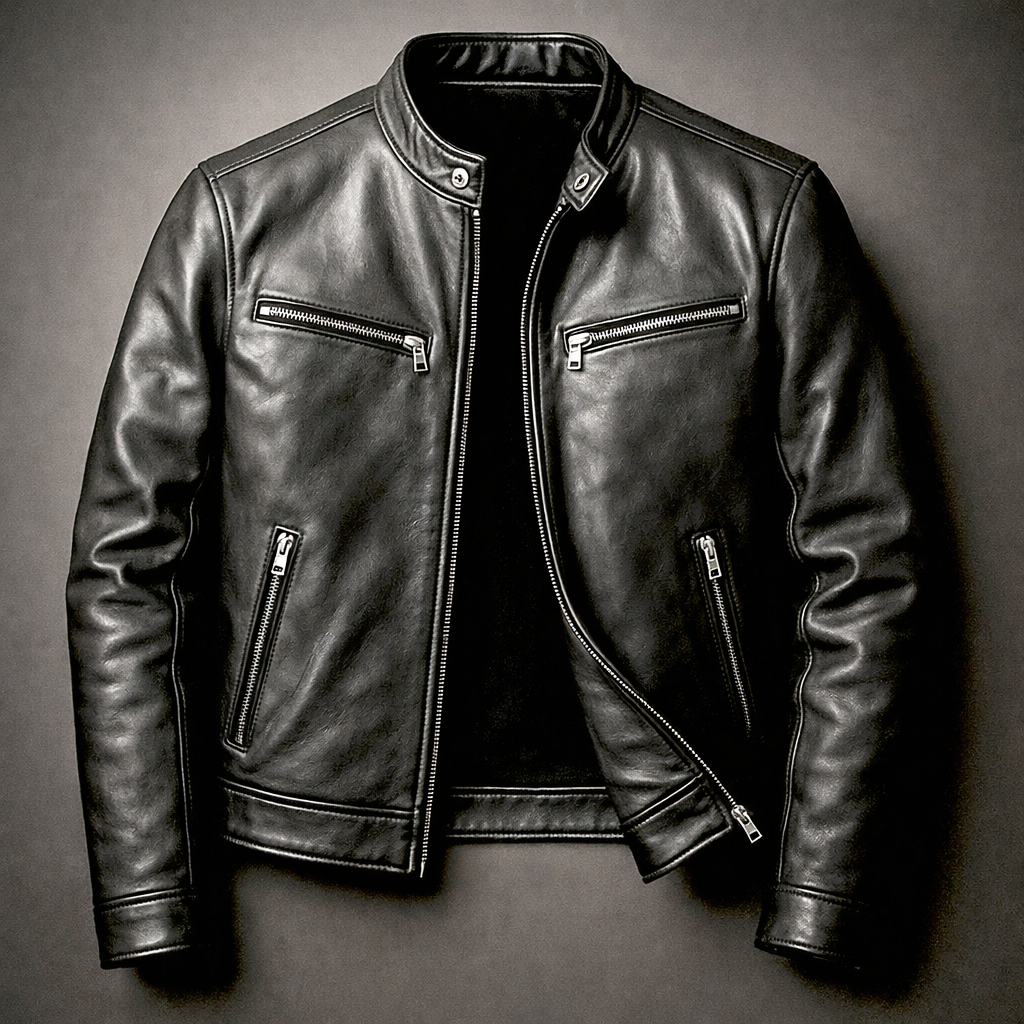 Roberto - Chaqueta de cuero vintage