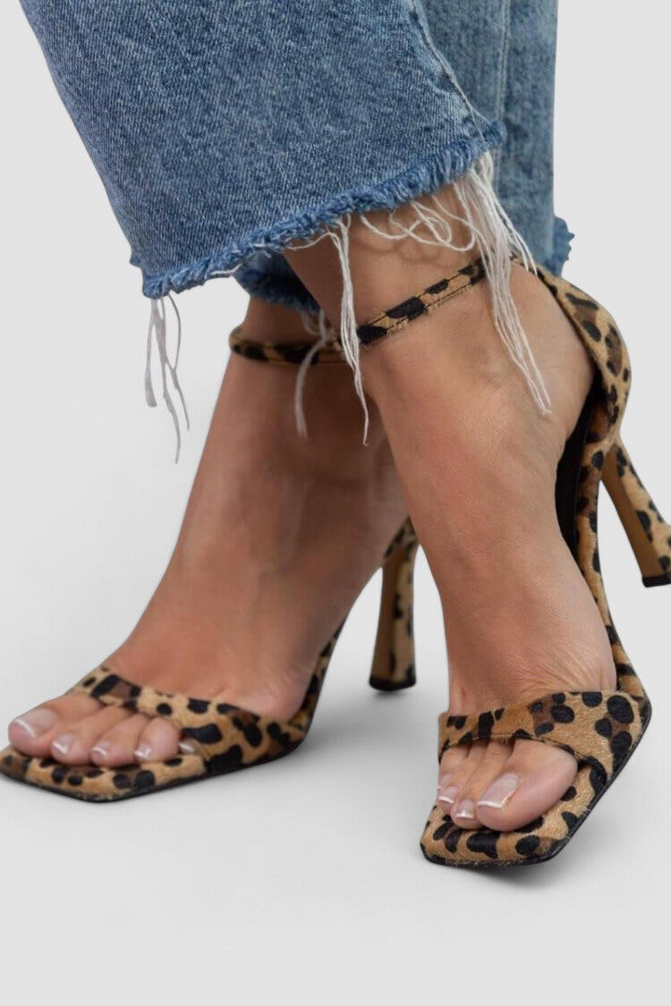 Sandalias Tacón Alto Leopardo WESS
