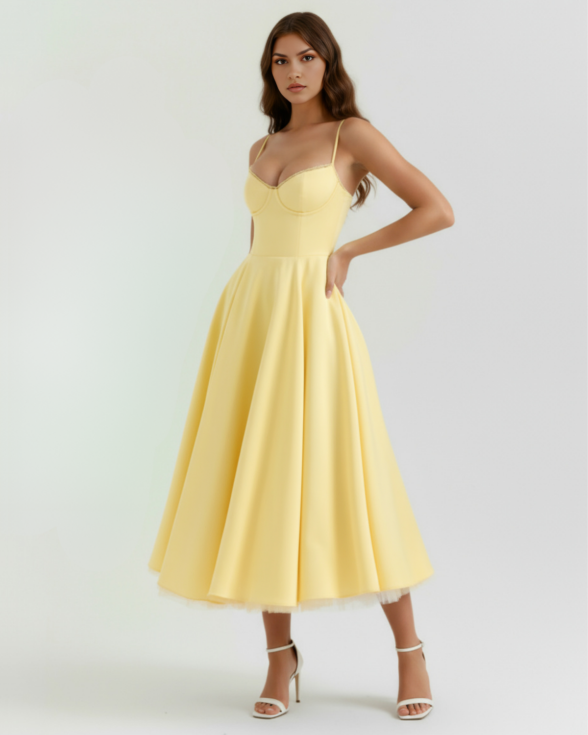 Vestido Selene Amarillo Mantequilla WESS