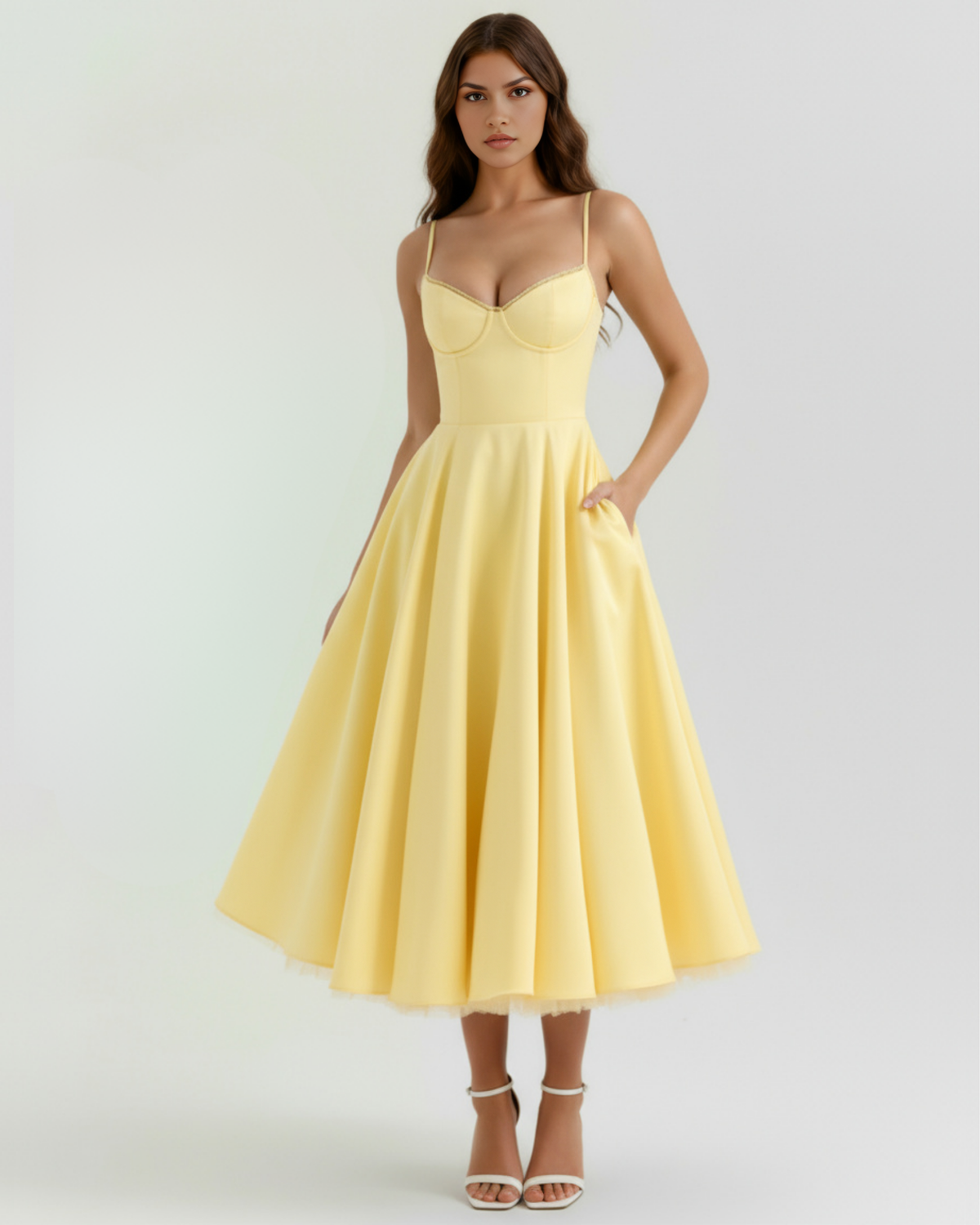 Vestido Selene Amarillo Mantequilla WESS