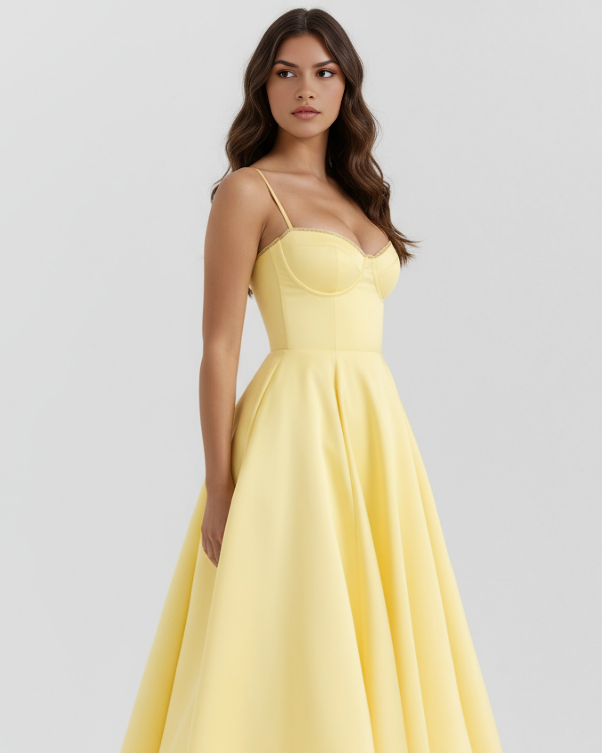 Vestido Selene Amarillo Mantequilla WESS