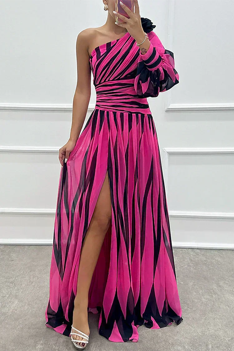 Vestido Shiloh™: rayas elegantes y un diseño asimétrico moderno