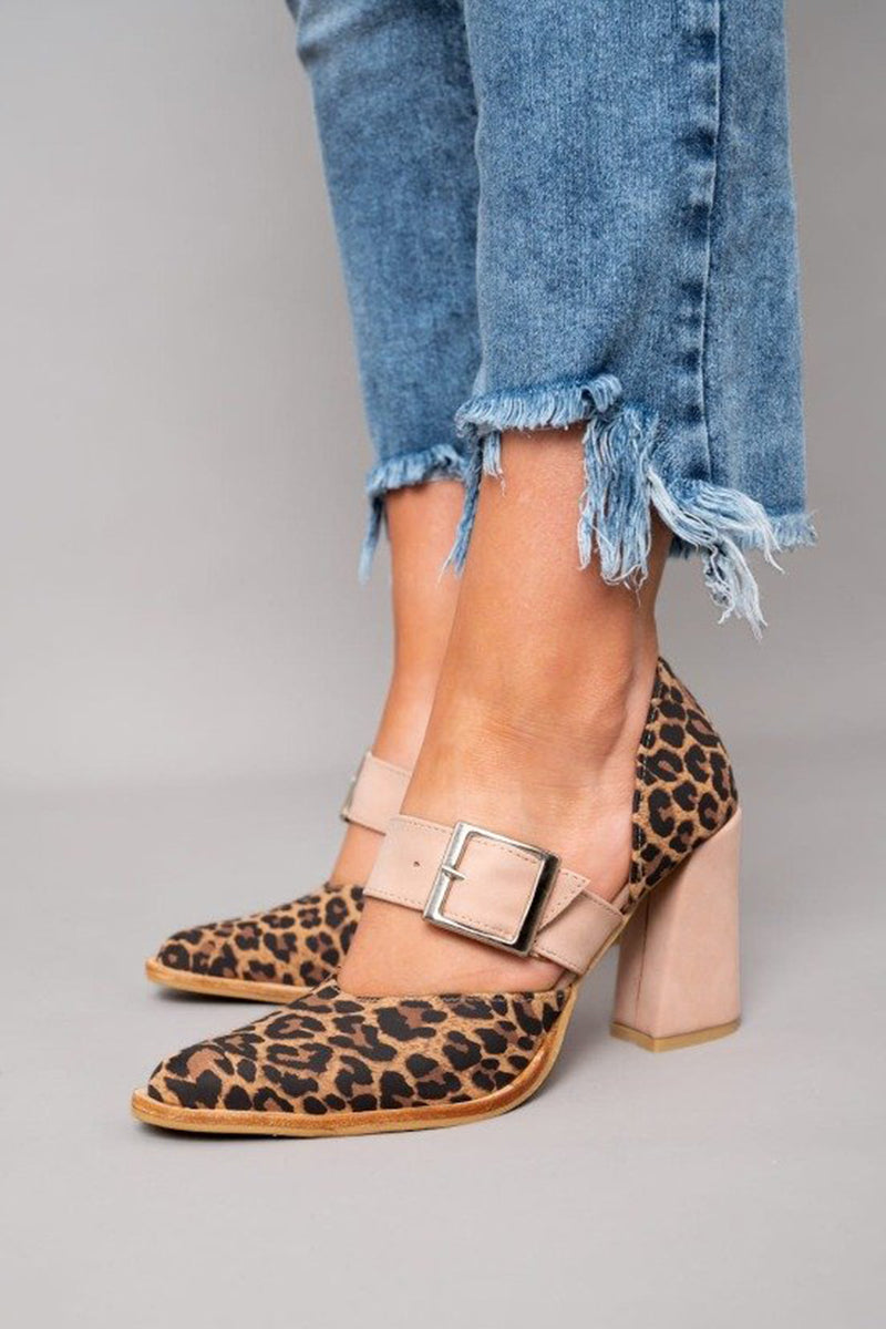 Sandalias de Gamuza Leopardo WESS