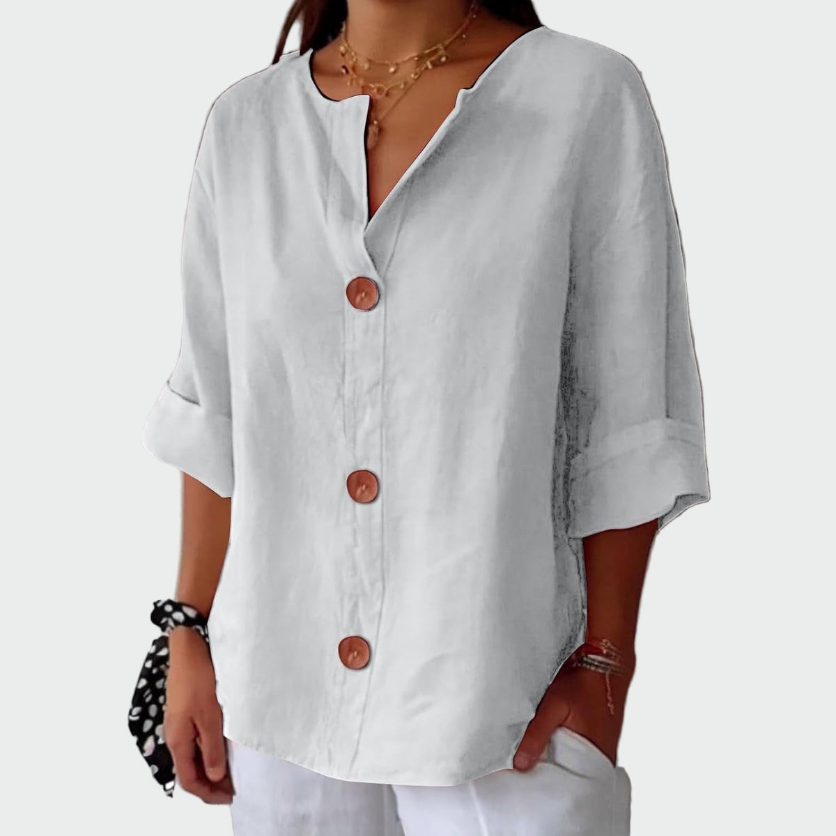 Sofia Blusa Casual Textura Suave WESS