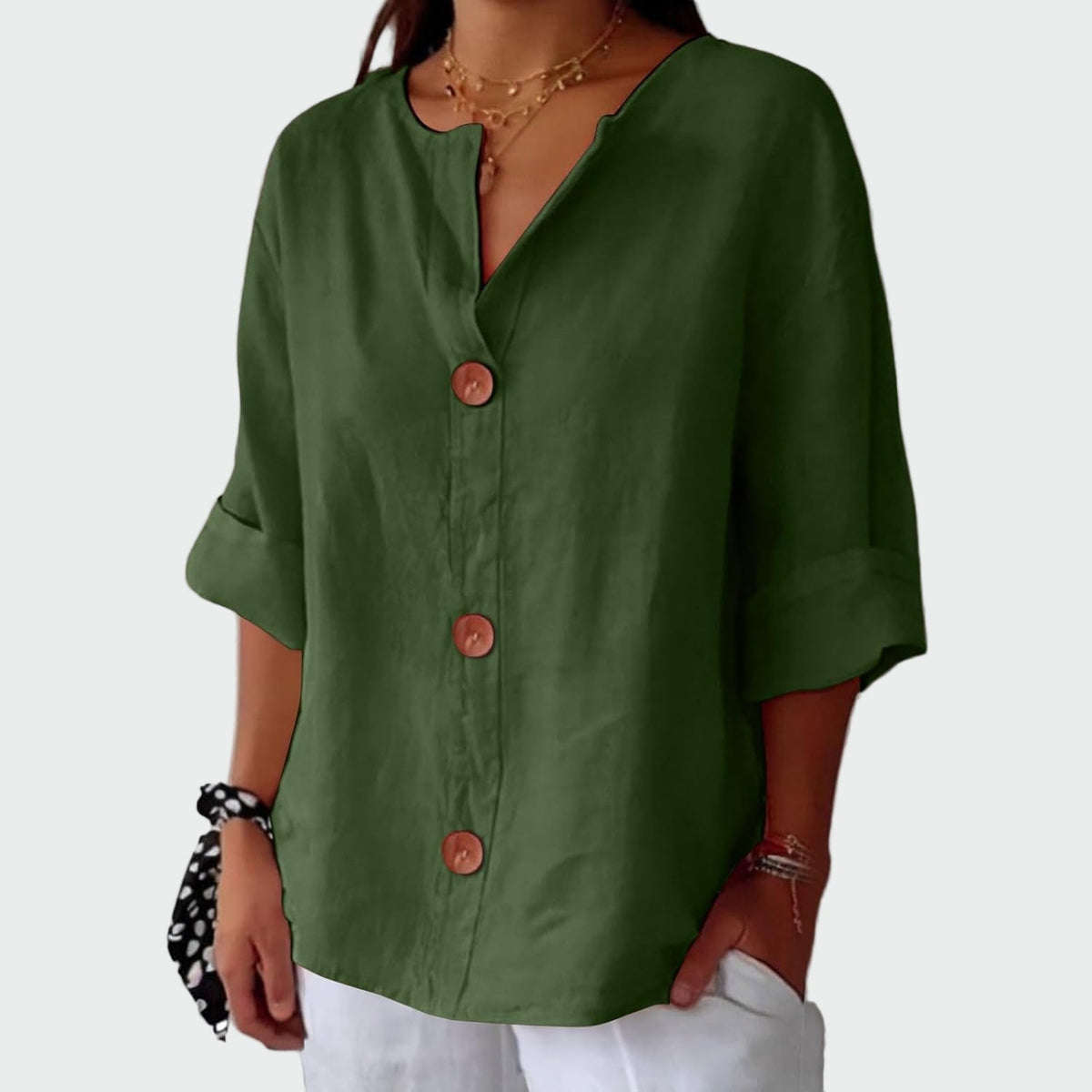 Sofia Blusa Casual Textura Suave WESS