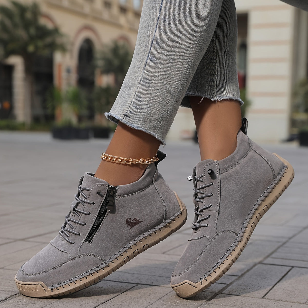Mila  – Zapatillas Ortopédicas Con Cremallera