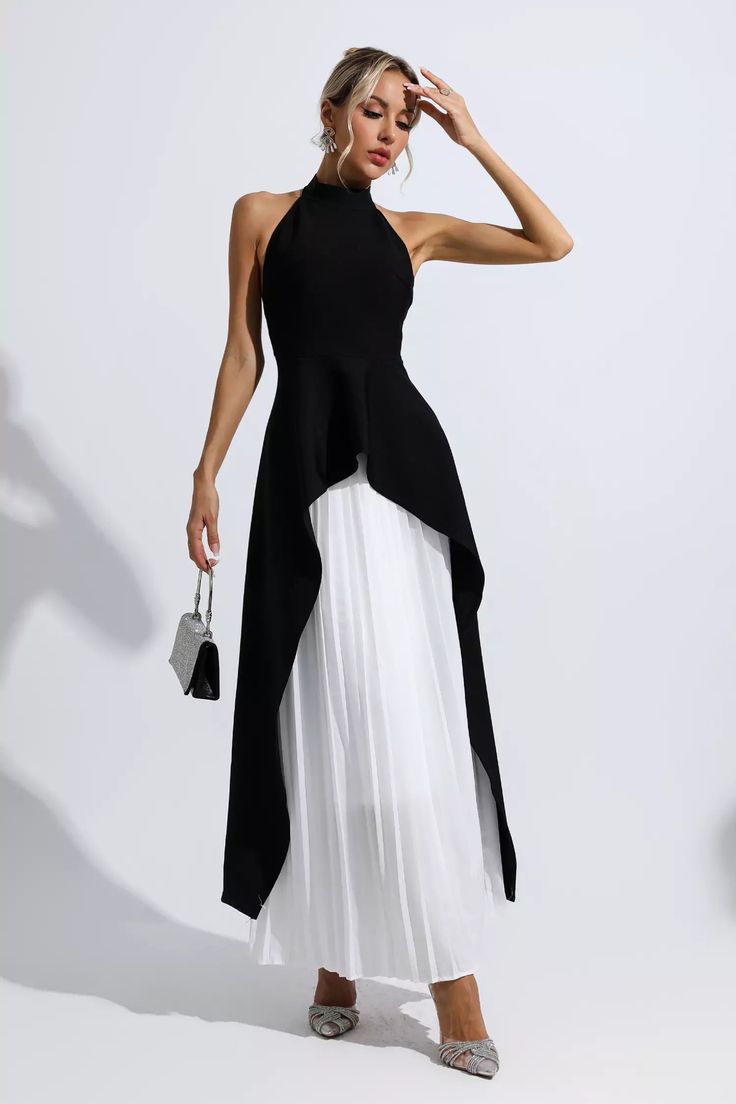 Vestido Candela™: Minimalismo elegante en blanco y negro