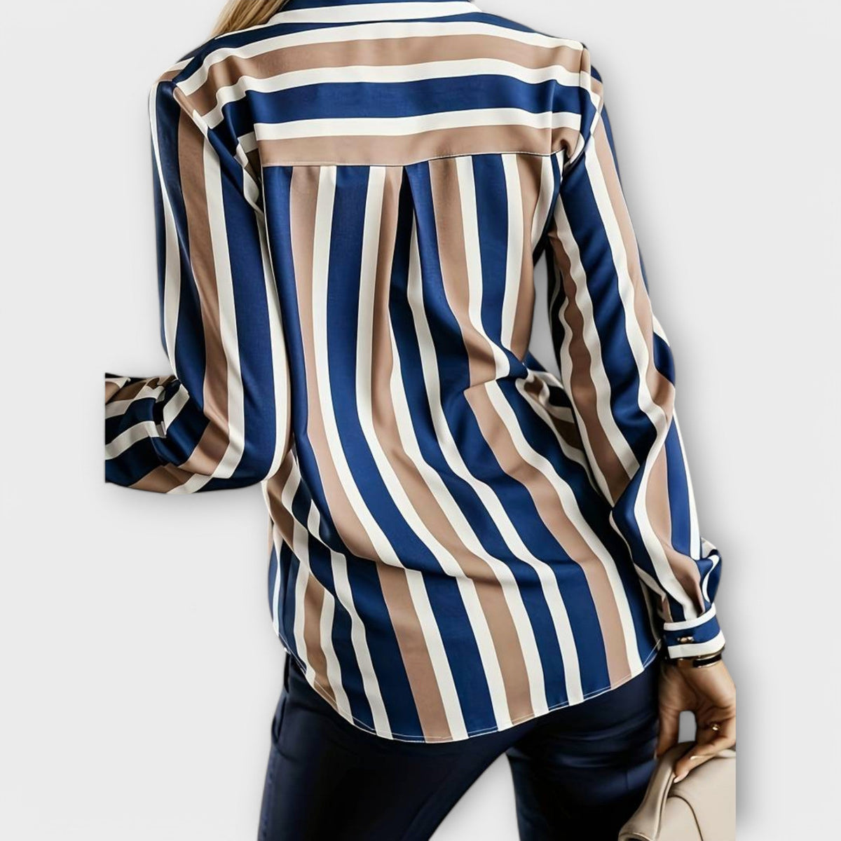 Emma Blusa de Rayas Casual WESS