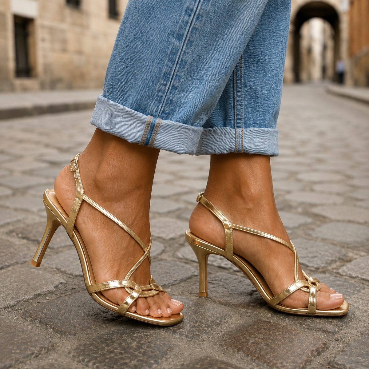 Valeria Tacones Dorados WESS
