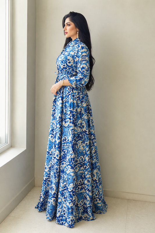 Vestido Amira™ | Elegancia floral mediterránea para brillar en cualquier ocasión