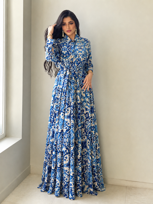 Vestido Amira™ | Elegancia floral mediterránea para brillar en cualquier ocasión