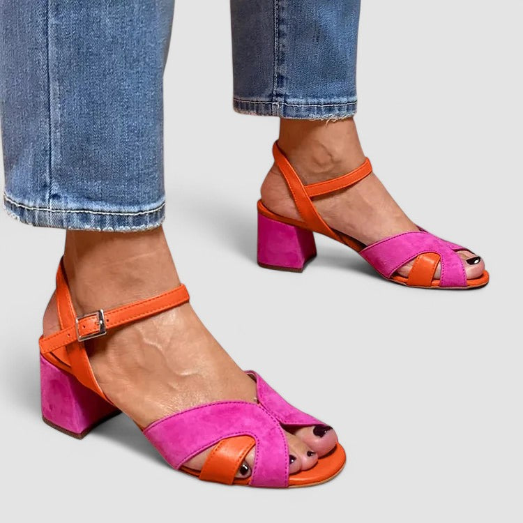 Sandalias Multicolor Tacón WESS