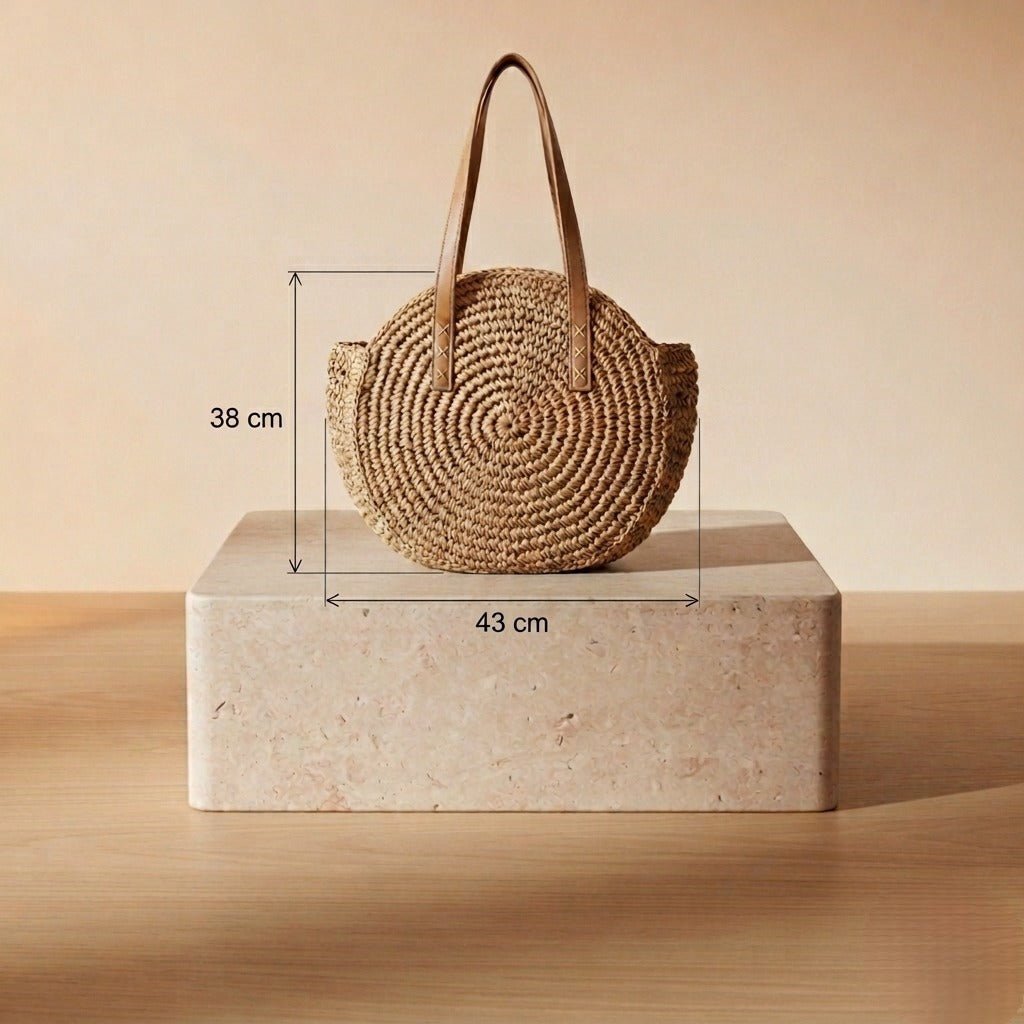 Bolso Capazo Circular de Paja Lucía Rivas - WESS SPAIN
