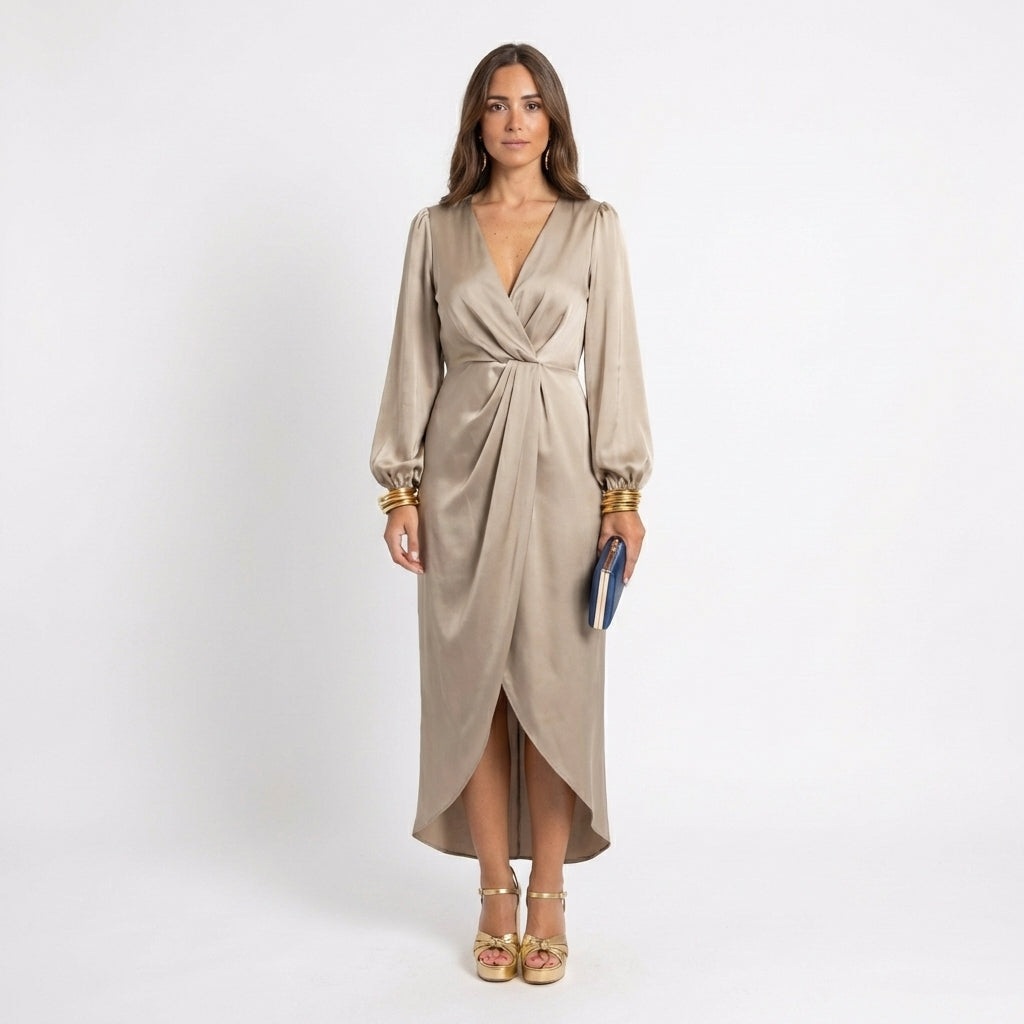 Vestido Martina™ | Elegante vestido de noche midi con drapeado central