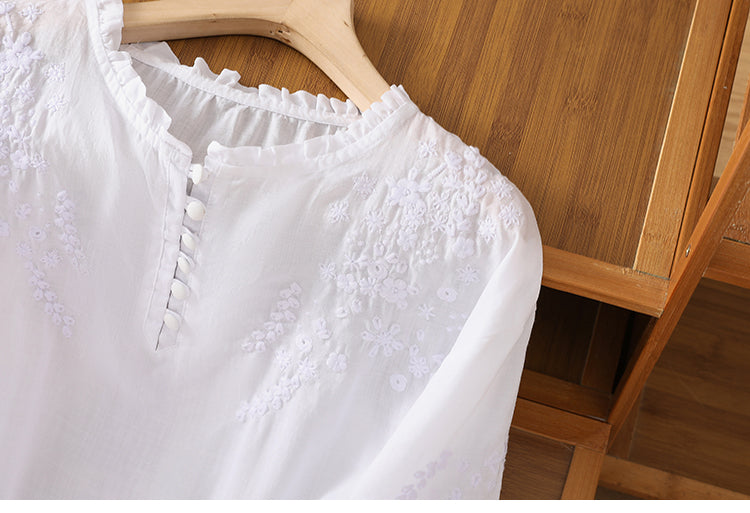 Cassiana Blusa de Algodón y Lino WESS