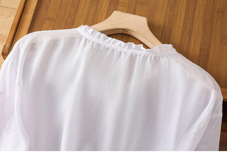 Cassiana Blusa de Algodón y Lino WESS