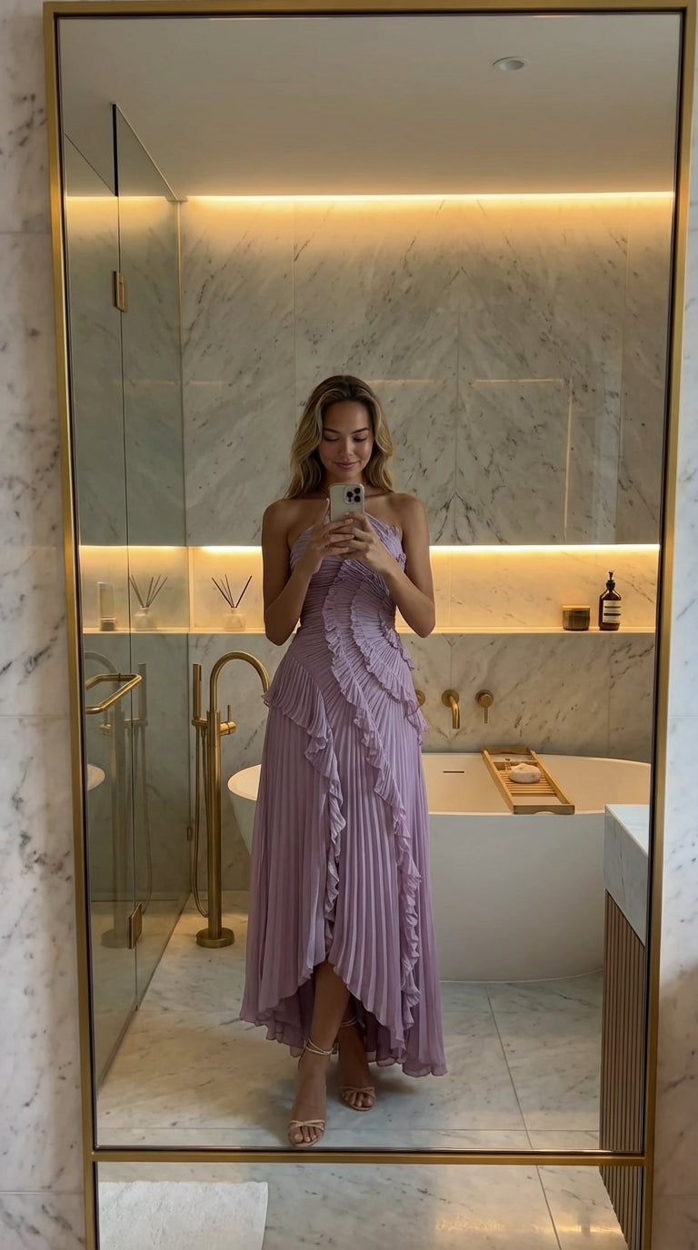 Vestido Lavanda Estilo Relajado WESS