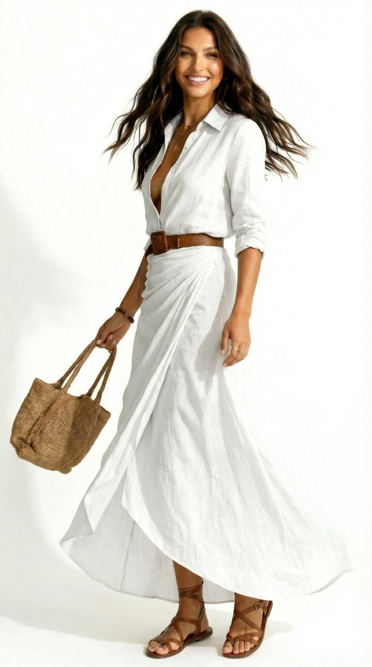 Vestido Lorena™ | Elegancia Natural y Sofisticación para Toda Ocasión