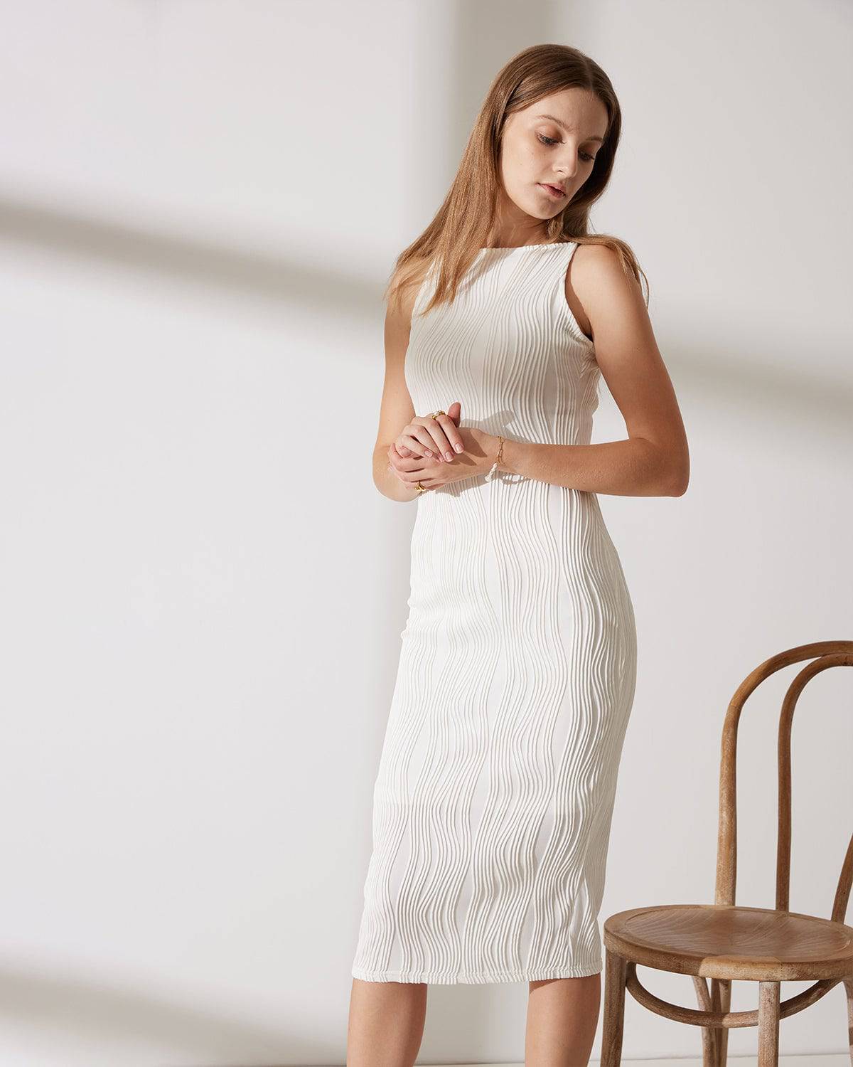 Vestido Laura™: Elegancia sutil y textura sofisticada