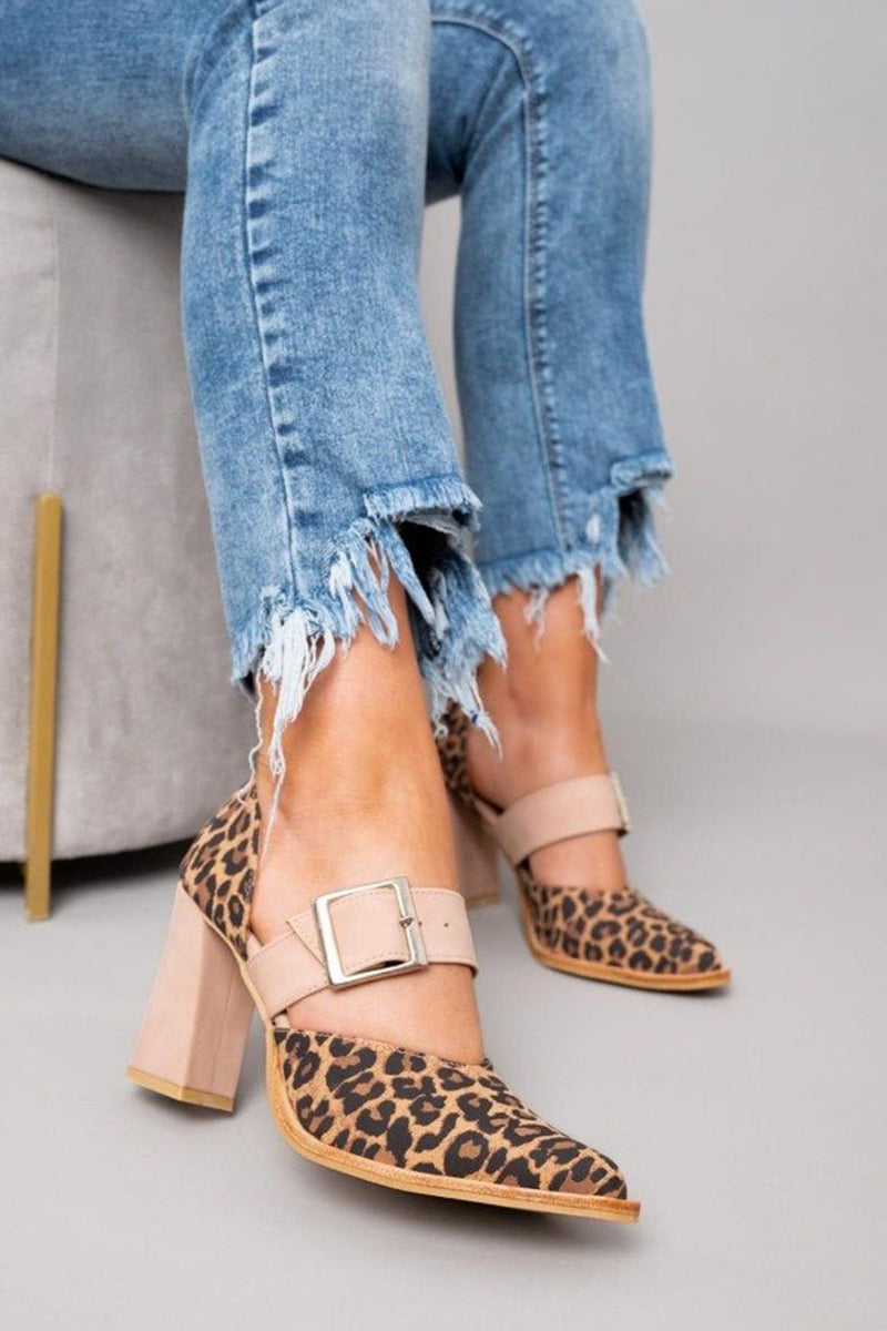 Sandalias de Gamuza Leopardo WESS