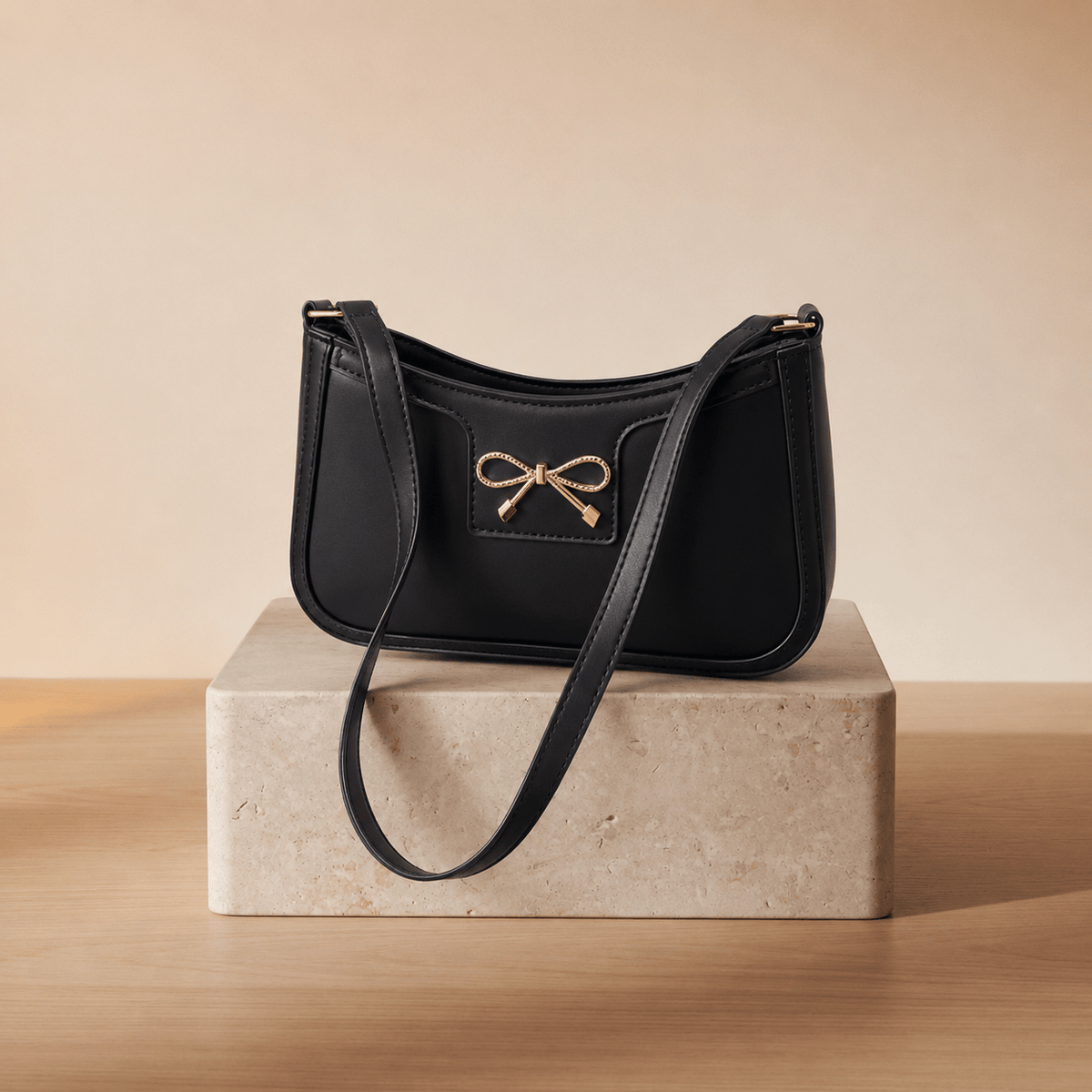 Bolso Hobo Mini Lazo Dorado - WESS SPAIN