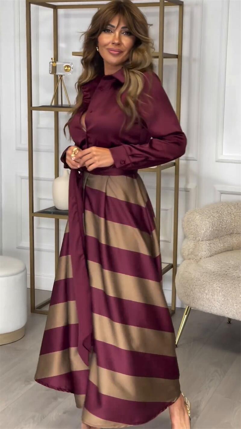 Vestido Bianca™: Rayas elegantes para un look sofisticado
